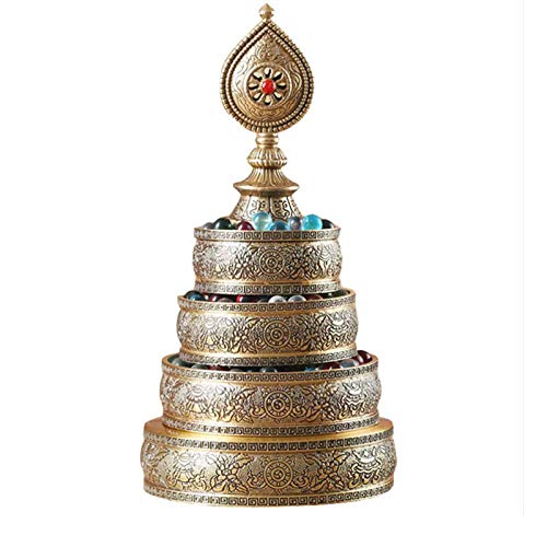 Siunwdiy Mano Tallada Qibao Manzapan Religión esculturas, Mandala Tibetano Que Ofrece Ornamento de Cobre Oficina de Oficina decoración decoratio,A