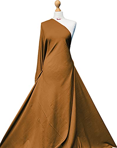 Tela de lino | Material 100% natural para confección de vestidos | Fabriques (terracota, 1 metro)