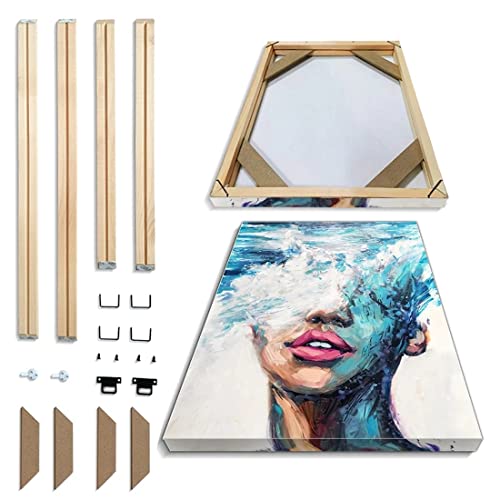 MDYNI Kit de marco de madera sólido para bricolaje, bastidor de madera, bastidor de madera, marcos de madera para arte de pared, lienzo, pintura al óleo, lienzo, obras de arte (40 cm x 50 cm)