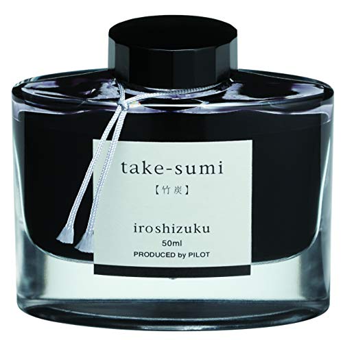 Pilot Iroshizuku Fountain Pen Ink - 50 ml Bottle - Take-sumi (Gray Black) (Japan Import), Negro