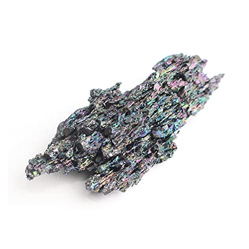 Changskj Cristal Natural Rugoso 1 PC Rainbow Carborundum Silicon Carbide Mineral Crystal Especímenes Curación Reiki (Color : Rainbow 70-100g)