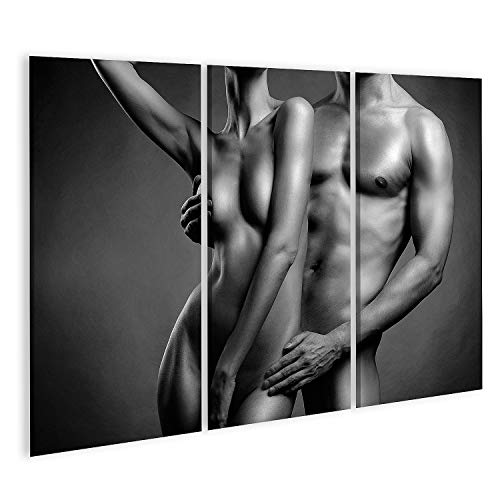islandburner Cuadro en lienzo Una pareja sensual y desnuda Cuadros Modernos Decoracion Impresión Salon
