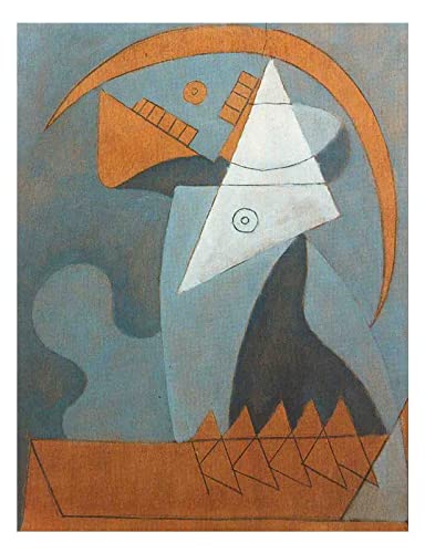Imagen de Picasso Pintura Modernista Cubista Cuadros Decoracion Salon, Lienzos Cuadros Decoracion Dormitorios Hogar Decoración de Pared Cuadro y láminas(50x70cm 20
