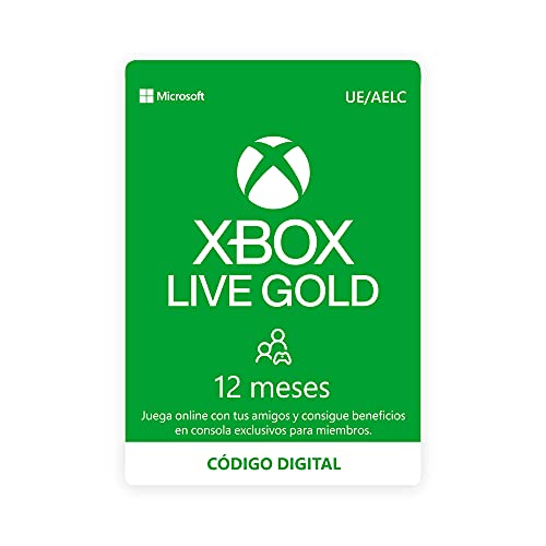 Microsoft Suscripción Xbox Live Gold - 12 Meses | Xbox Live - Código de descarga
