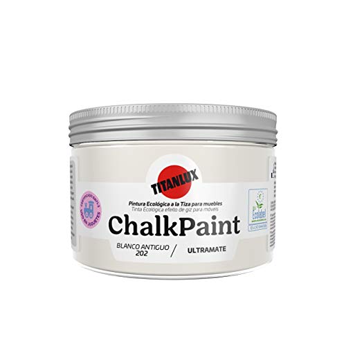 Titan - Chalk Paint Pintura a la Tiza (150 ml, Blanco Antiguo)