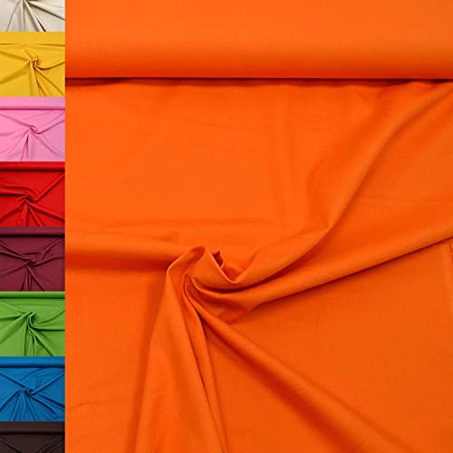 MAGAM-Stoffe Alina Tela de algodón 100% algodón, con certificado Oeko-Tex, se vende por metros, 50 cm, color naranja