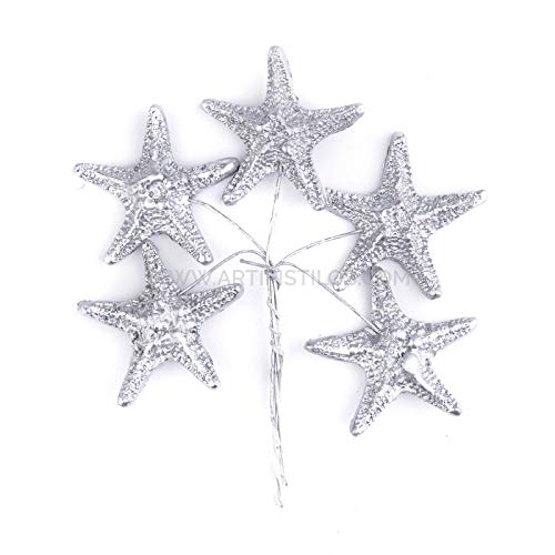 Artipistilos® Estrella De Mar De Porcelana Fría 3,5 Cm - Plata - Flores De Porcelana