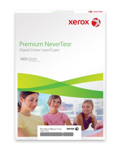 Xerox 003R98092 Premium NeverTear - Papel DIN A4 195 µm, resistente al agua, aprox. 258 gr./m², caja con 100 hojas, color blanco