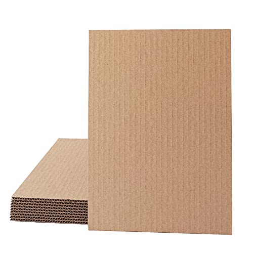Carton manualidades tamaño Din A2 (42x59,4cm) – Pack 5 unidades - Carton grueso de 4mm – Plancha carton ondulado marrón para embalaje – Laminas de carton para manualidades