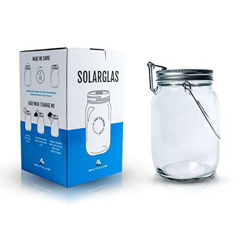 Luz limpia - cristal de South Lake que se utiliza como lámpara solar / – Farol solar Sun Jar/Jardín Lámpara para balcón o jardín. Alternativa para las típicas luces solares.