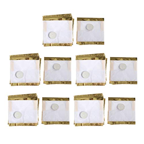 Luxshiny 10 farolillos de agua flotantes cuadrados de papel para estanque de piscina y al aire libre con vela (10 cm dorado)