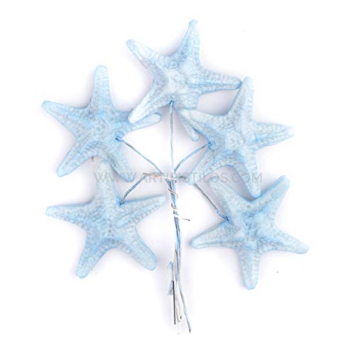 Artipistilos® Estrella De Mar De Porcelana Fría 3,5 Cm - Azul Pastel - Flores De Porcelana