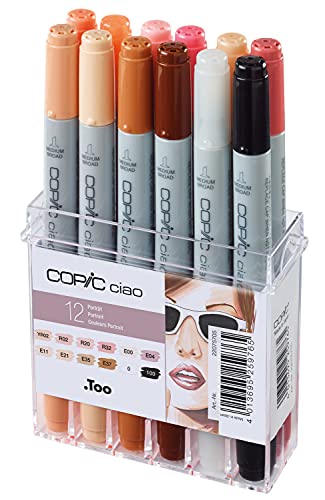 Copic Ciao - Lápices de maquillaje (12 unidades), tonos claros