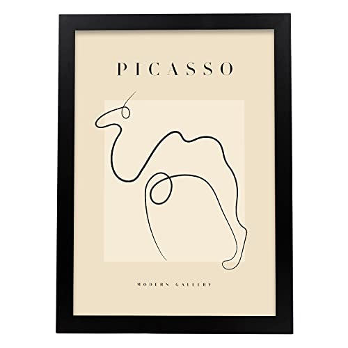 Nacnic Póster de Colección Picasso 14. Ilustraciones en Estilo Exhibición de Arte Surrealismo y Cubismo para la decoración de Interiores. Tamaño A3, sin Marco.