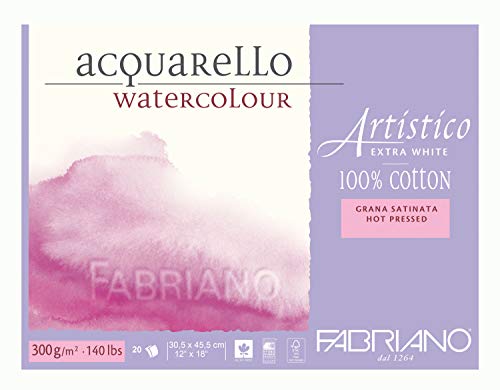 Bloque de Acuarela de Patrones de Costura para Chaquetas Artistico Fabriano Blanco 12 x 45,72 cm HP