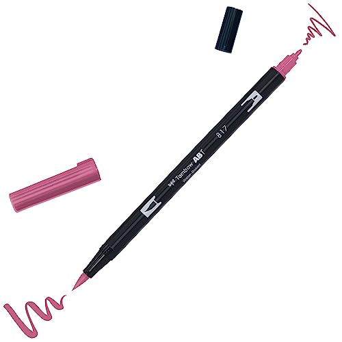 Tombow DUAL BRUSH-817 - Rotulador doble punta pincel. Color mauve.