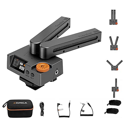 Comica Traxshot Super Cardioid Micrófono Transformable Todo-en-Uno Escopeta Micrófono para Cámara iPhone Smartphone