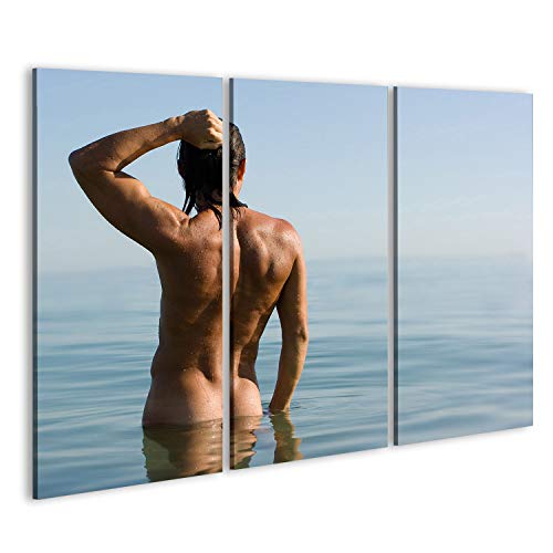 islandburner Cuadro Cuadros Impresión sobre lienzo - Formato Grande - Cuadros modernos hombre desnudo gay entonado