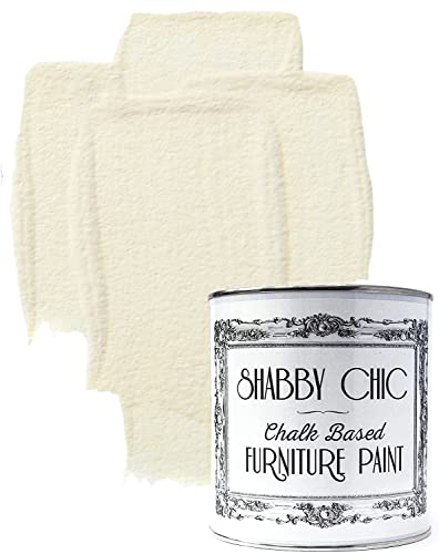 Pintura para muebles a la tiza de Shabby Chic Chalk Paint mate en color blanco envejecido (Antique White), 250 ml