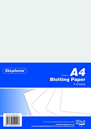 Stephens 4 Hojas de papel secante con bolsas colgantes - Blanco (paquete de 10)