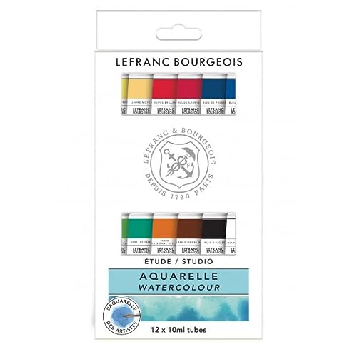 Lefranc Bourgeois Acuarela Profesional, Surtidos, 12 tubos, 10