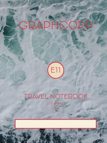 Graphcorp E11 Travel Notebook Surf: 200 Page Travel Bullet Journal / Notebook / Diary / Sketchbook