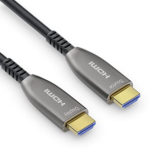 sonero® Cable 8K-HDMI 2.1, cable híbrido de fibra óptica, resolución hasta 8K 60 Hz (7680 x 4320) / 4K 120Hz (3840 × 2160), soporte HDCP 2.2, antracita, 10 metros