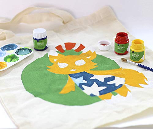 Pintura para Tela T-10 Verde Primavera 25ML La Pajarita, Pintura de aplicación directa sobre tela