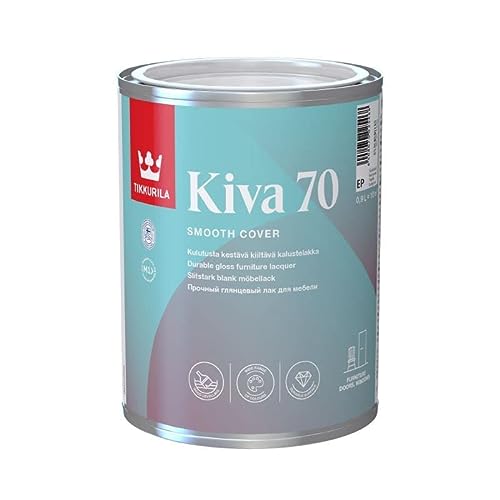 TIKKURILA Kiva 70 - Laca brillante para muebles de madera, molduras, puertas y ventanas, 1 litro