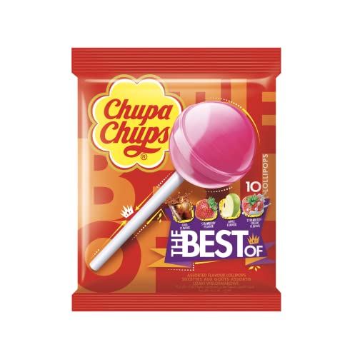 Chupa Chups - Lollipops - Caramelos - 1 paquetes de 10 caramelos