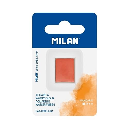 MILAN® Recambio de acuarela en formato de medio godet, mandarina