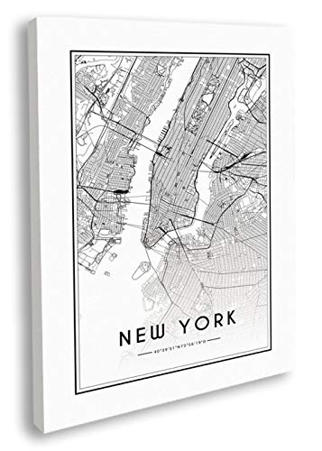 Artesta Cuadro en Lienzo New York Map (30x40)