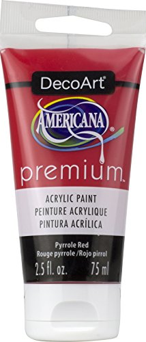 Premium acrílico Artista Pintura, acrílico, pirrol Rojo, 3,8 x 3,8 x 13,7 cm
