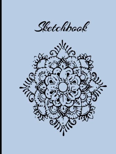 SketchBook Mandala Blue 100 Sheets: Cuadernillo de dibujo