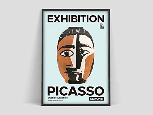 Póster de Pablo Picasso Kermik, impresión del póster de la exposición de Picasso, impresión del Museo de Arte, pintura familiar en lienzo sin marco N 30x45cm