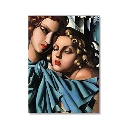 Tamara De Lempicka Poster Two Girls Wall Art Tamara De Lempicka PrintsTamara De Lempicka Canvas Painting Home Wall Art Decor 50x70cm Sin marco