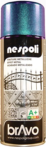 Nespoli Pintura en Spray, Color Azul, Efecto Metalizado, 400 ml, Acabado Profesional