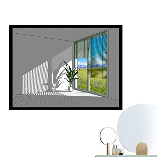 shenrongtong Marco de pinturas iluminadas | Pinturas de lienzo con marco LED | Enchufe USB aleación de aluminio acrílico pared decoración resistente para dormitorio, mesita de noche, Hotel, hogar