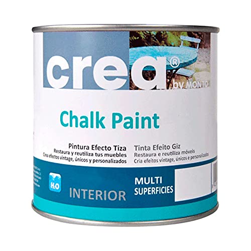 Pintura a la Tiza – Chalk Paint – Pinturas para decoración, restauración de muebles, madera – Pintura efecto Tiza (500ml) (Blanco Roto)