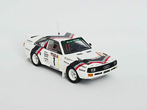 Para Audi Quattro N.1 1st 3 Stadte Rally 1984 Rohl-Geistorfer Start Version 1:43 - Trofeu - Coche Rally - Die Cast - Modelismo