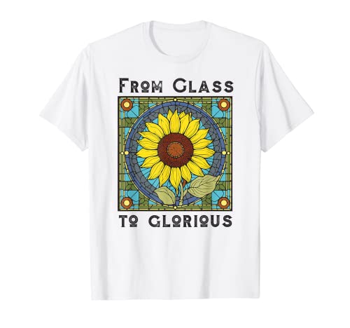 Vidrieras con diseño de girasol, colorido Camiseta