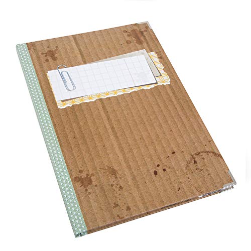 Logbuch-Verlag Cuaderno vintage marrón verde en blanco, DIN A4, libro en blanco, diario propio título, libro en blanco para el diseño libre