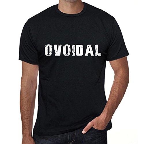 Hombre Camiseta Ovoide – Ovoidal – T-Shirt Vintage Manga Corta Regalo Original Cumpleaños Negro Profundo XS