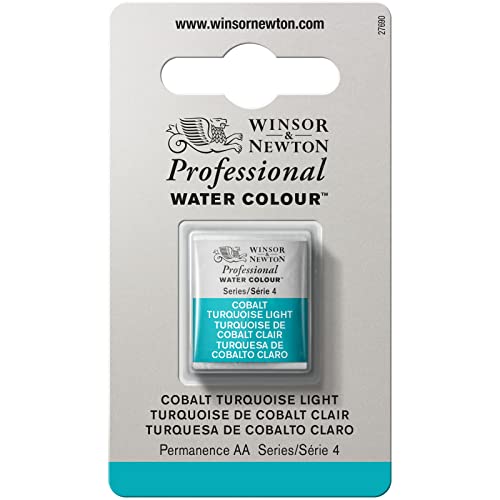 Winsor & Newton Acuarela Profesional - pastilla medio godet de acuarela color turquesa de cobalto claro