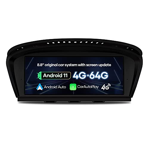 Freeauto Compatible con BMW Serie 5 E60/E61/E63/E64 (2005-2008) BMW Serie 3 E90/E91/E92/E93(2005-2008) Radio Android 10.0 BT GPS Navigation 2G RAM 32G ROM 8.8