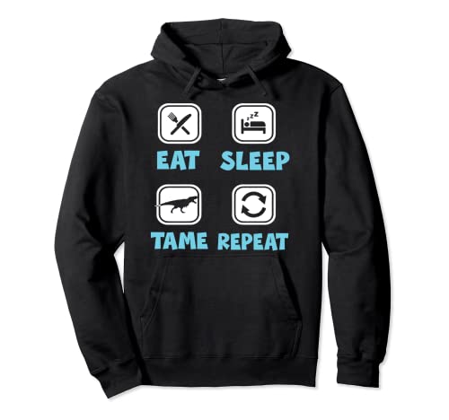 Eat Sleep Tame Repeat Funny Dino Dinosaur Sudadera con Capucha