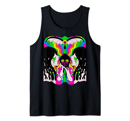 Psicodélico Abstracto Arte Desnudo Hippie Trippy Regalo Camiseta sin Mangas