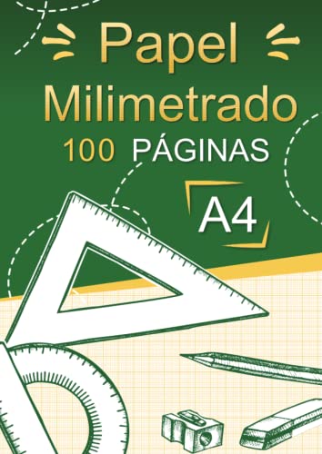 Papel milimetrado A4: 100 páginas milimétrico en blanco cuadriculadas 1mm dibujo técnico con tabla de contenidos - Cuaderno para gráficos a lápiz de ... - Material escolar hojas gran formato.