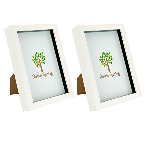 Nicola Spring Marco de Foto ACR�Lico - Tama�o A5 - Blanco - Pack de 2