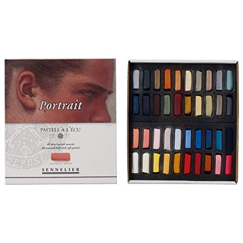 Sennelier Pastels Soft Half ST 40/PKG, aceite, multicolor, paquete de 1